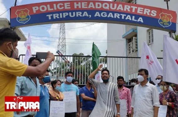 Protest before Police Headquarter over Attack on SFI State Secretary 
